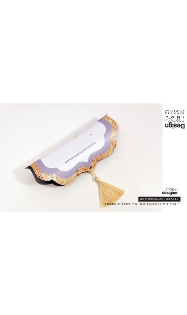Trusou de botez pentru baieti cu praf de stele auriu, Twinkle Twinkle Little Star  22